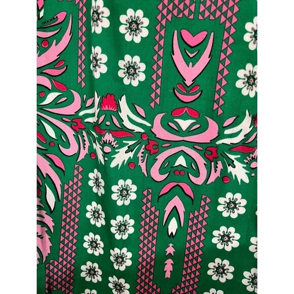 Charter Club Dress XL Green Midi Floral Boho Western Feminine Retro preppy girly - Picture 5 of 12